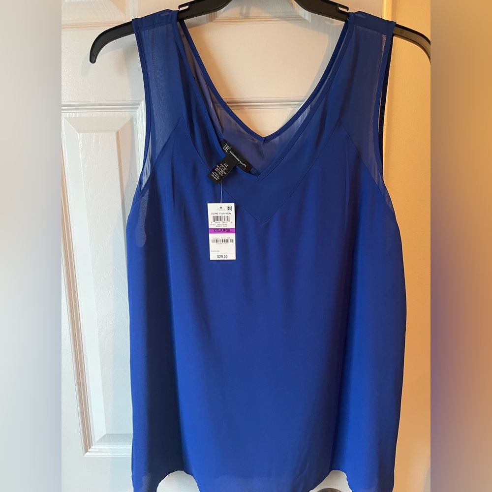 INC Elegant Blue Women's Sleeveless Top